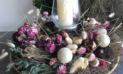 Kranz aus Trockenblumen
